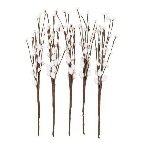 Deko-Zweige mit weißen Weidenkätzchen, 33cm lang, 5 Stück | Sonstige Deko- Zweige | Zweige | Floristik | Deko- & Geschenkartikel
