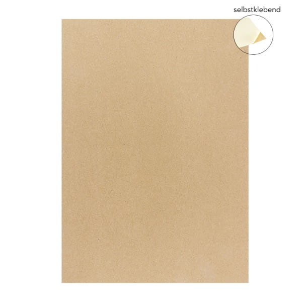 Kraftpapier, selbstklebend, DIN A4, 80g/m², bedruckbar, 50 Bogen