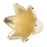 Blütenkelche, Petunien, metallic-matt, 1cm x 1,2cm, hellgold, 50 Stück