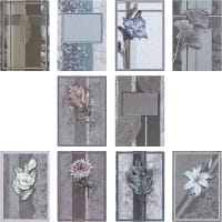 Motiv-Grußkarten, Kondolenz, B6, 230 g/m²,verschiedene Designs, inkl. Umschläge, 10 Stück