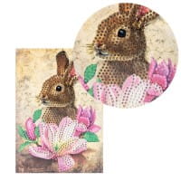Diamond-Painting-Grußkarte, Hase 1, 11,5cm x 16,5cm, inkl. Zubehör
