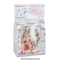 Spitzen-Blüten, mit Perlen, Ø 5cm, rosa, 10 Stück