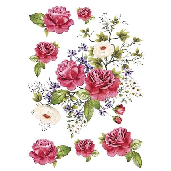 Color Bügeltransfers, DIN A4, Blumen 17