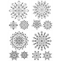 Design-Schablonen Easy Dotting 3, DIN A4, verschiedene Designs, Lochgröße: 1-9mm, 4 Stück