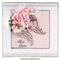 Kristallkunst, Flügel, selbstklebend, 10cm x 30cm, klar irisierend, anthrazit