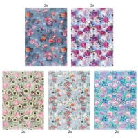 Motiv-Transparentpapiere Deluxe, Blumen 1, DIN A4, 150g/m², verschiedene Designs, geprägt, 10 Bogen