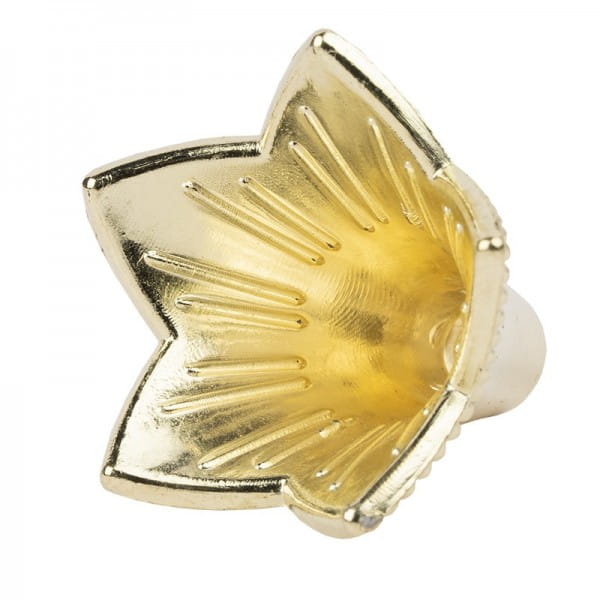 Blütenkelche, Glockenblumen, 1,7cm hoch, Ø 1,5cm, metallic-matt hellgold, 50 Stück