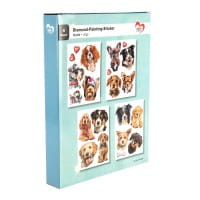 Diamond-Painting-Sticker, Hunde, DIN A4, 4 Bogen
