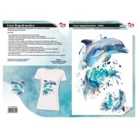 Color Bügeltransfers, DIN A4, Delfine
