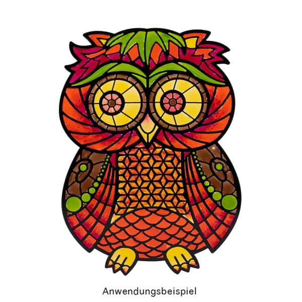 Sticker XL, Eulen, verschiedene Farben, 10 Bogen