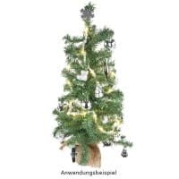 Baumschmuck, Vielfalt 2, versch. Designs & Größen, teilweise zum Aufhängen, silber, 12 Stück