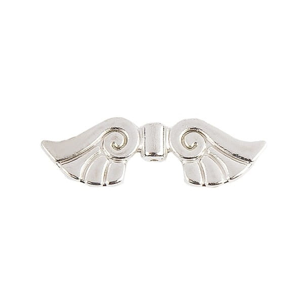 Engelsflügel, Design 2, 1,9cm, silber, 30 Stück