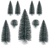 Deko-Schneetannen, 5cm bis 21cm hoch, 9 Stück
