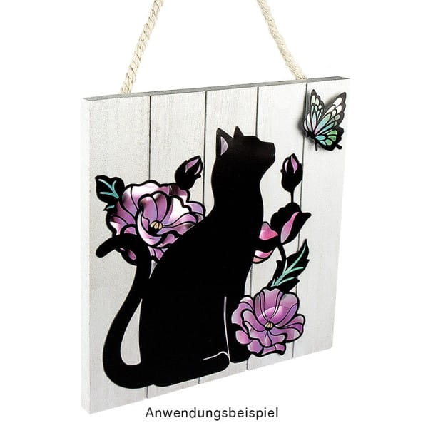 Metallic-Sticker, Katze, mit spiegelndem Metallic-Effekt, 30 x 21cm