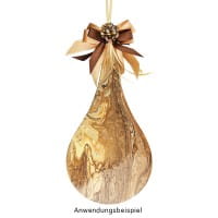 Windradfolien-Scheiben, Tropfen, 11,3cm x 22cm, transparent, mit Loch, 20 Stück
