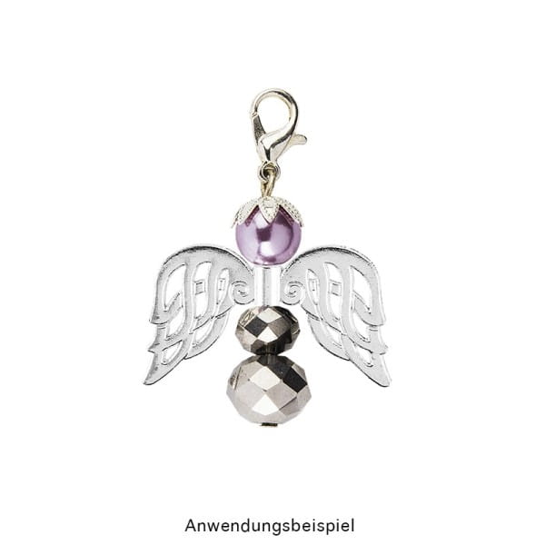 Filigrane Engelsflügel, Design 6, 2,3cm, silber, 20 Stück