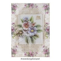 Motiv-Grußkarten, Blüten & Spitze, 11,5cm x 16,5cm, 5 Farben, inkl. Umschläge, 10 Stück