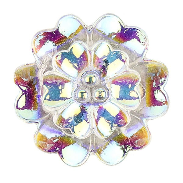 Kristallkunst, Blüte 1, 10cm x 30cm, selbstklebend, klar-irisierend