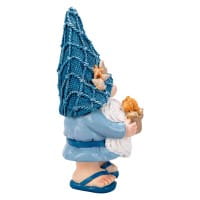 Deko-Figur, Wichtel mit Muscheln 1, 7,1cm x 8,6cm x 17,6cm