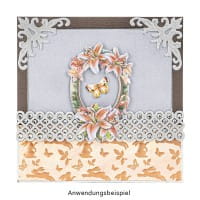 3-D Relief-Sticker, Blütenrahmen, verschiedene Größen, selbstklebend