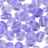 Oval-Perlen, transparent, 8mm, violett, 100 Stück