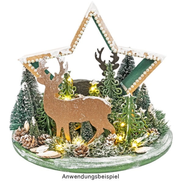 Winter-Deko, Tannenbaum 2, Rohlinge, 7,6cm x 7,6cm x 9,5cm, weiß, 10 Stück