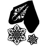 Stanzschablonen, Faltstern & Eiskristalle, 17,5cm x 19,5cm, 3 Stück