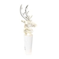 LED-Flaschenlicht mit 2 LED-Lämpchen, Rentier, 12,5cm hoch, weiß