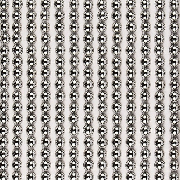 Halbperlen-Bordüren, rund: Ø 3mm, Ø 4mm, Ø 5mm, selbstklebend, spiegel-silber, 3 Bogen