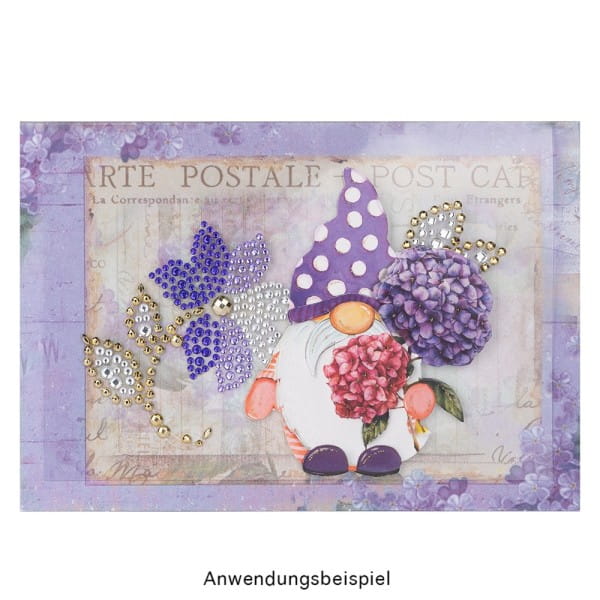 Strass-Ornamente, Blumen & Blätter, mehrfarbig, teilweise mit Veredelung, 5 Bogen