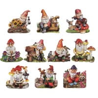 3-D Motive, Gartenzwerge, Gold-Gravur, 8cm, 10 Motive
