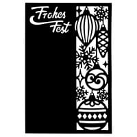 Stanzschablone, Frohes Fest 4, 14,5cm x 9,5cm