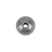 Perlen, Rund, Tigerauge, Ø 0,9cm, anthrazit-silber, 32 Stück