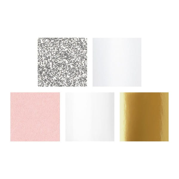 Laser-Kartenaufleger, Zierdeckchen, Ornament 11, 11,5cm x 10,5cm, 220 g/m², 5 Farbtöne, 20 Stück