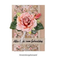 Duo-Design-Papiere, Rosen Deluxe 1, beidseitig bedruckt, 25cm x 25cm, 250g/m², 20 Blatt