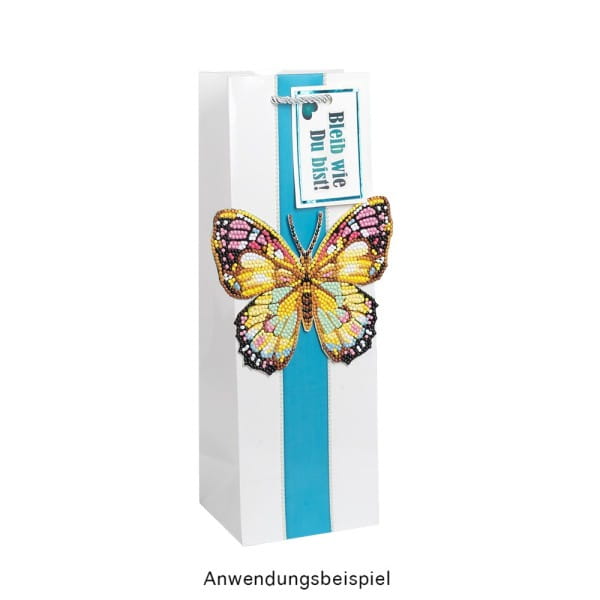 Diamond-Painting-Grußkarte, Schmetterling, 16cm x 16cm, inkl. Zubehör