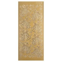 Sticker, Weihnachtsglocken, gold