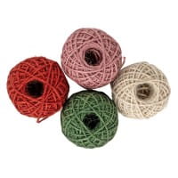 Jutekordeln, Ø 2 mm, verschiedene Farben, je 50 m lang, 4 Stück