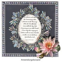 Kristallkunst, Lotus-Ornament, 10cm x 30cm, selbstklebend, klar irisierend