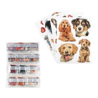 Diamond-Painting-Sticker, Hunde, DIN A4, 4 Bogen