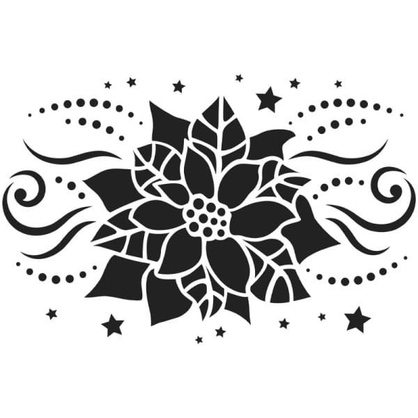 Fenster-Kunststoff-Schablone, DIN A4, Weihnachtsstern | Weihnachts-Deko | Basteln Weihnachten | Bastelbedarf für Anlässe