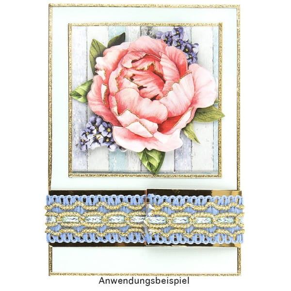 3-D Motive, Romantik-Blumen, 7-9cm, 10 Motive