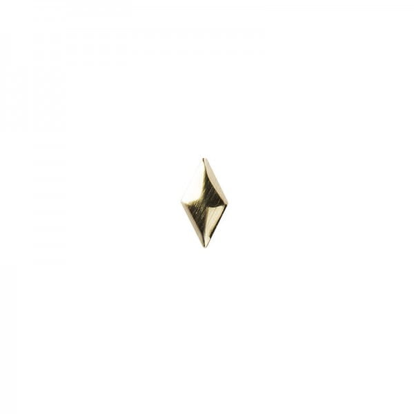 Hot-Fix Raute-Nieten zum Aufbügeln, 5mm x 10mm, hellgold, 200 Stück