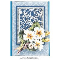 Laser-Grußkarten Mini, Lilie, 9,5cm x 7cm, versch. Farben, mit Umschlägen, 20 Stück
