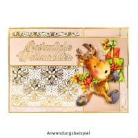 3-D Motive, Niedliche Weihnachts-Elche, 8-9,5cm, 10 Motive