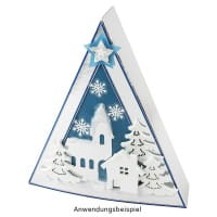 Streudeko, Vielfalt, 3,2cm bis 4cm, 2mm stark, weiß mit irisierendem Glitzer, 24 Stück