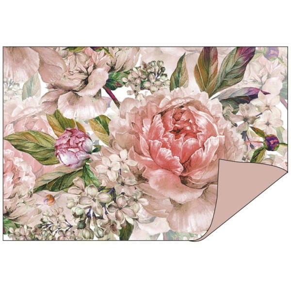 Faltpapiere Duo-Design 1, DIN A5, Blumen/rosenholz, 50 Stück