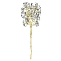 Kristallzweige, Kreise, 14cm, silber hinterlegt, klar, 10 Stück
