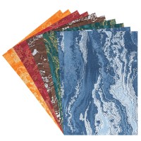 3-D Design-Papiere, Marmor-Effekt, DIN A4, 2x 5 Farben, 10 Bogen