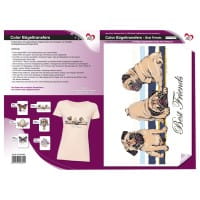 Color Bügeltransfer, DIN A4, Best Friends (Mops)